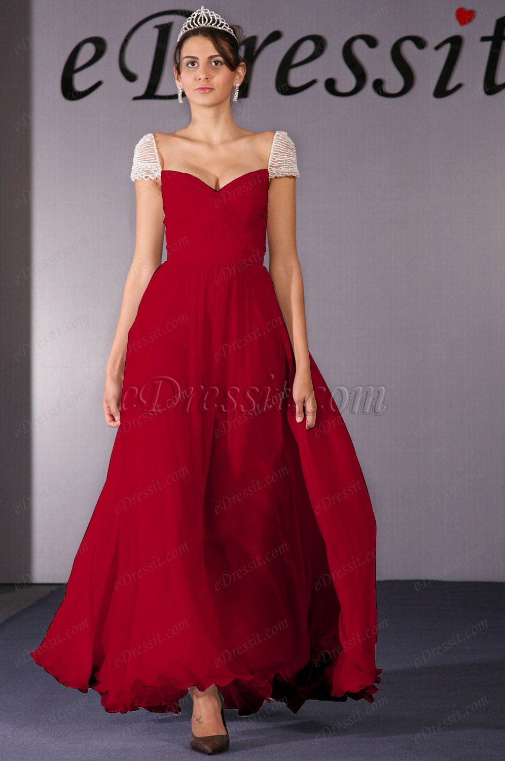 Clearance Sale!  Red Evening Dress--Size UK12