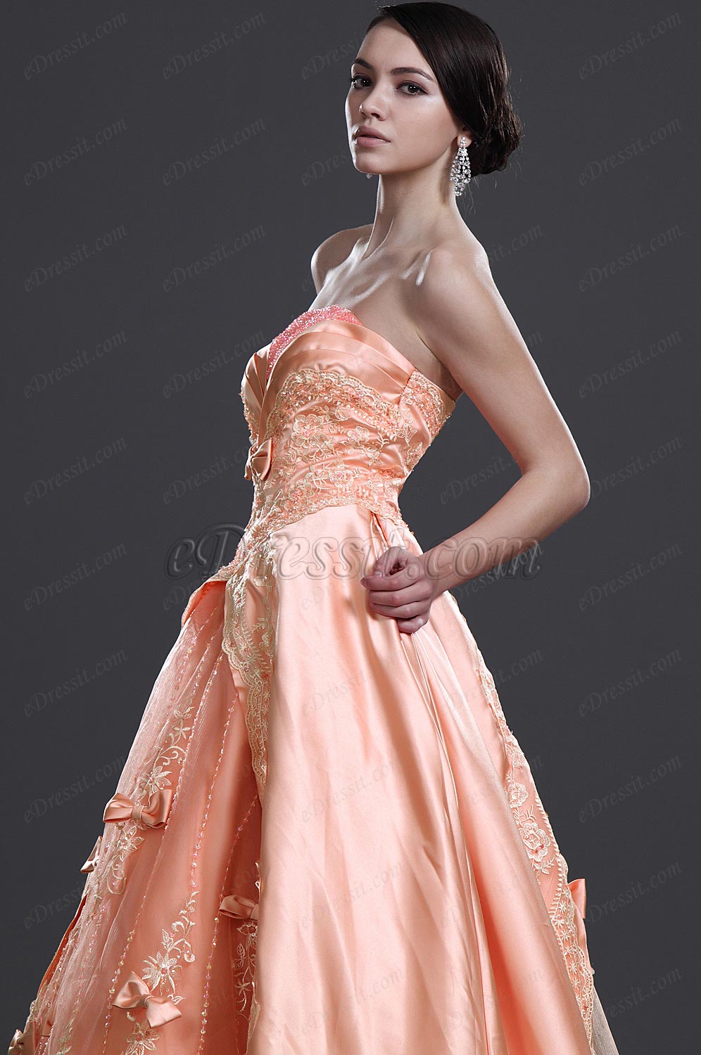 New Attractive Strapless Prom Gown