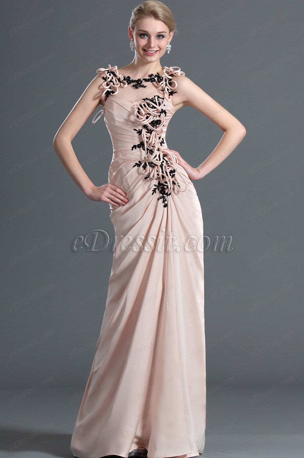 Stilvoll Elegant Ärmellos mit Spitze Abendkleid