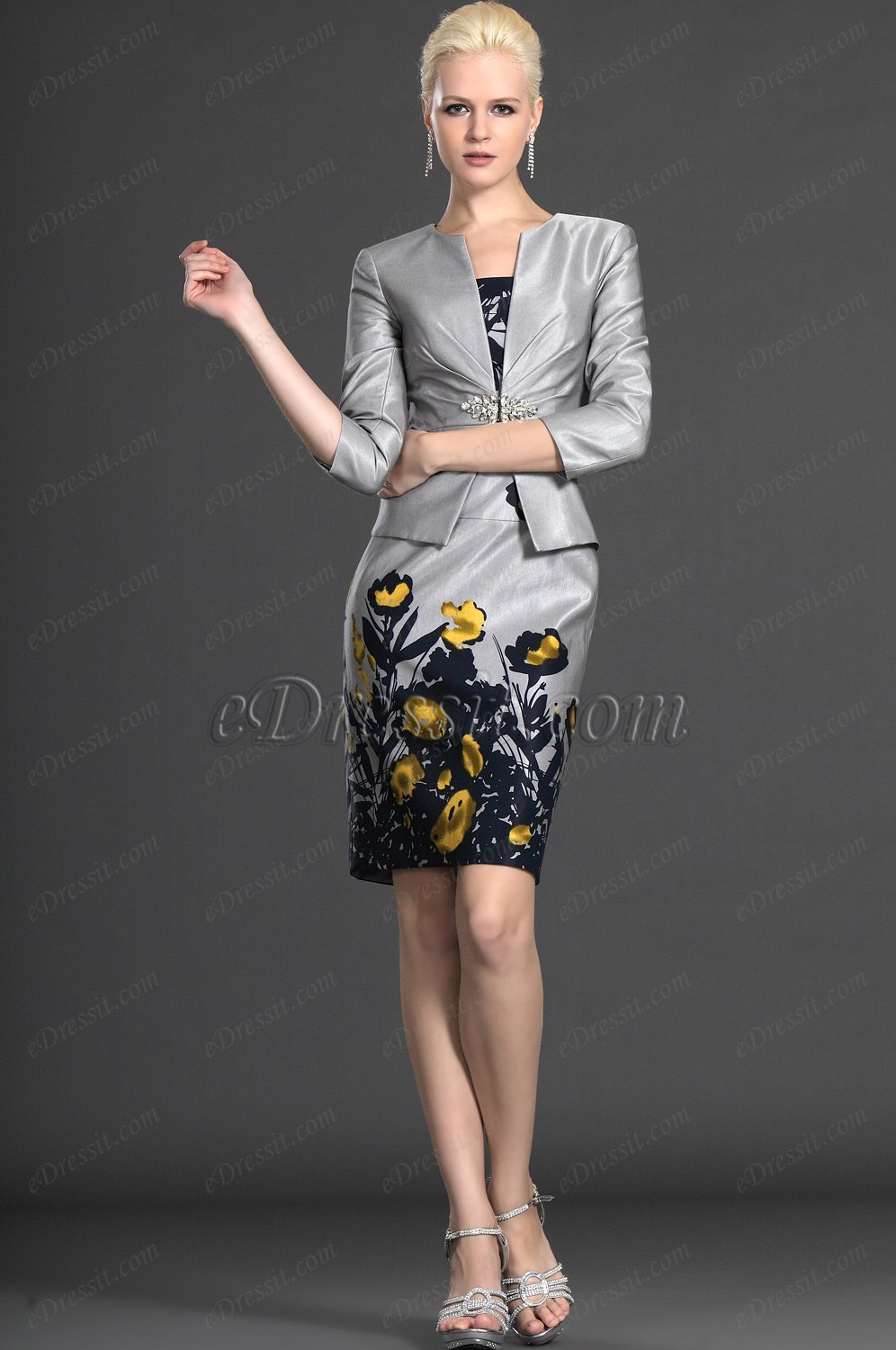 2012 New Arrival Two Pieces Gray Mother of the Bride Dress