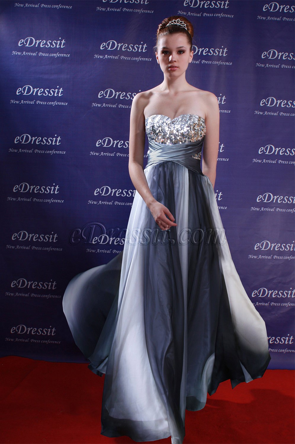 Clearance Sale ! Fabulous Gradient Color Evening Dress