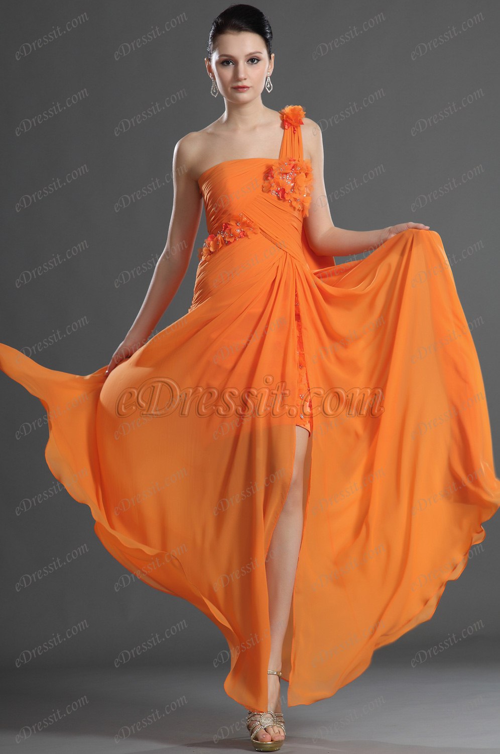 Charming Fitted One Shoulder Evening Dress