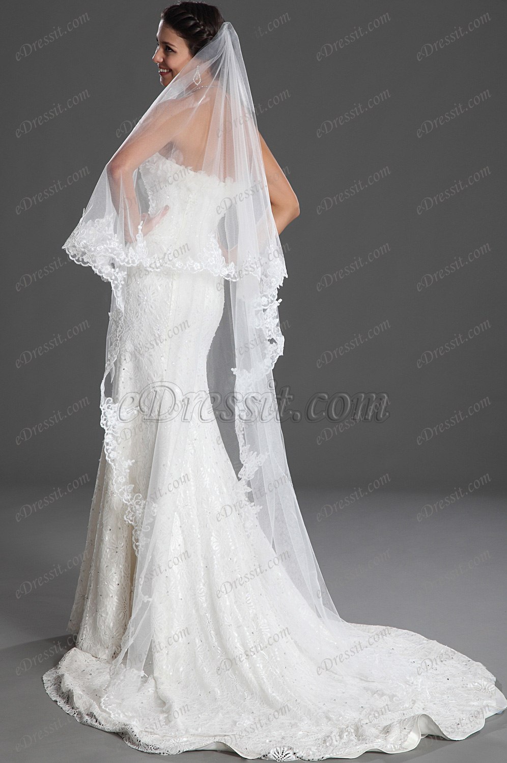 2012 Nouveautés Dentelle Blanc Voiles de Mariée