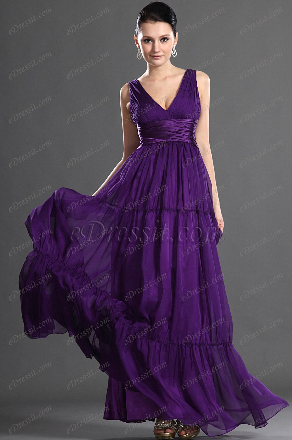 Fashion V Cut Sexy Evening Dress