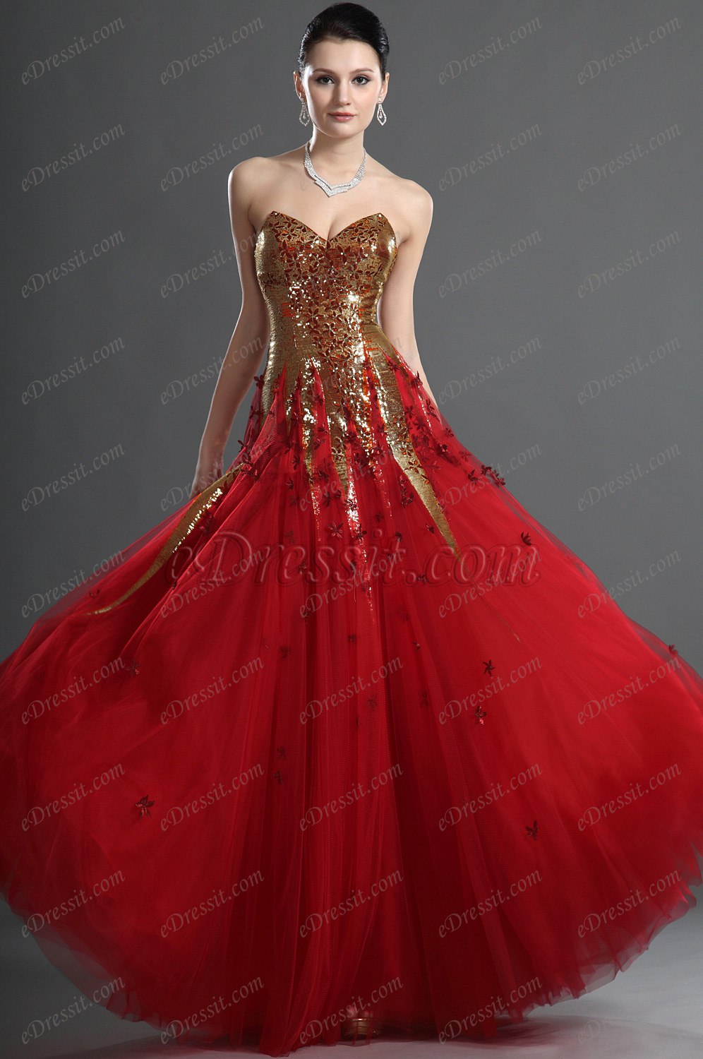 Sleeveless Sweatheart Evening Dress Prom Gown