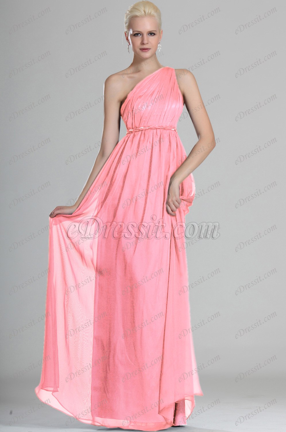 Clearance Sale !  Grogeous One Shoulder Evening Dress