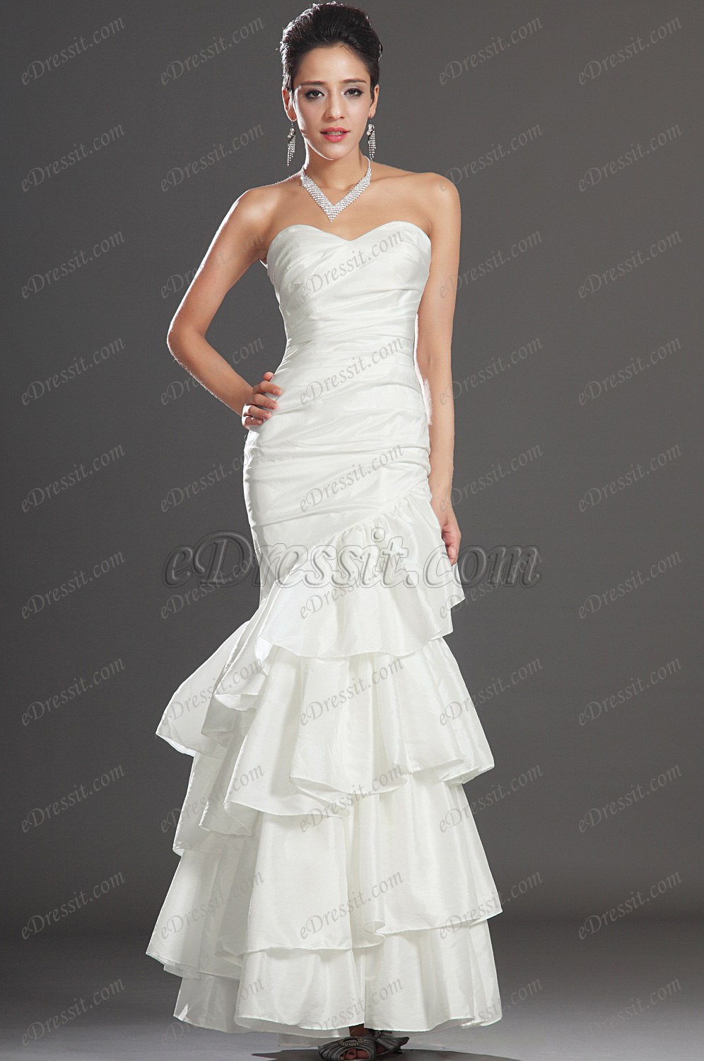 Clearance Sale!  white Evening Dress