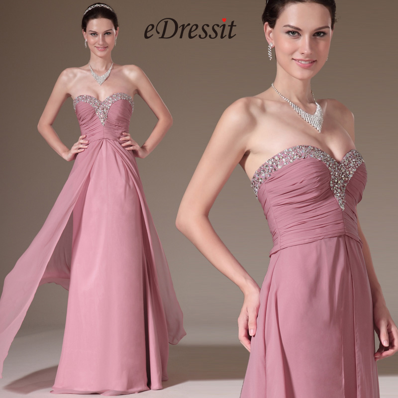 2014 Neu Perlen Süß Herz Trägerlos A-Line Abendkleid