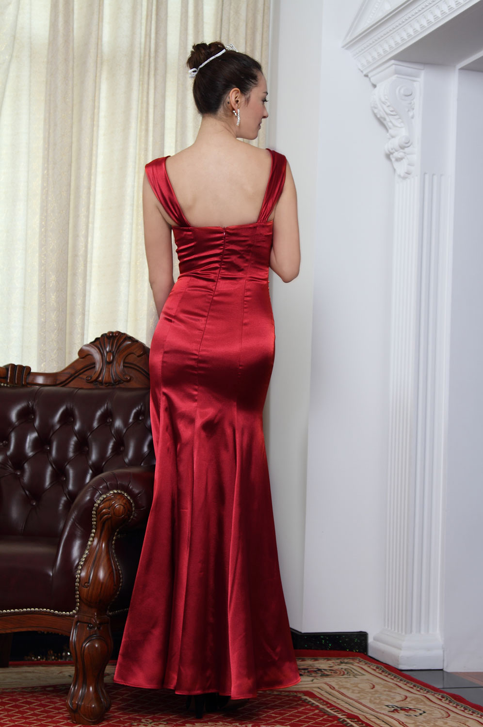 new arrival red evening dress party dress