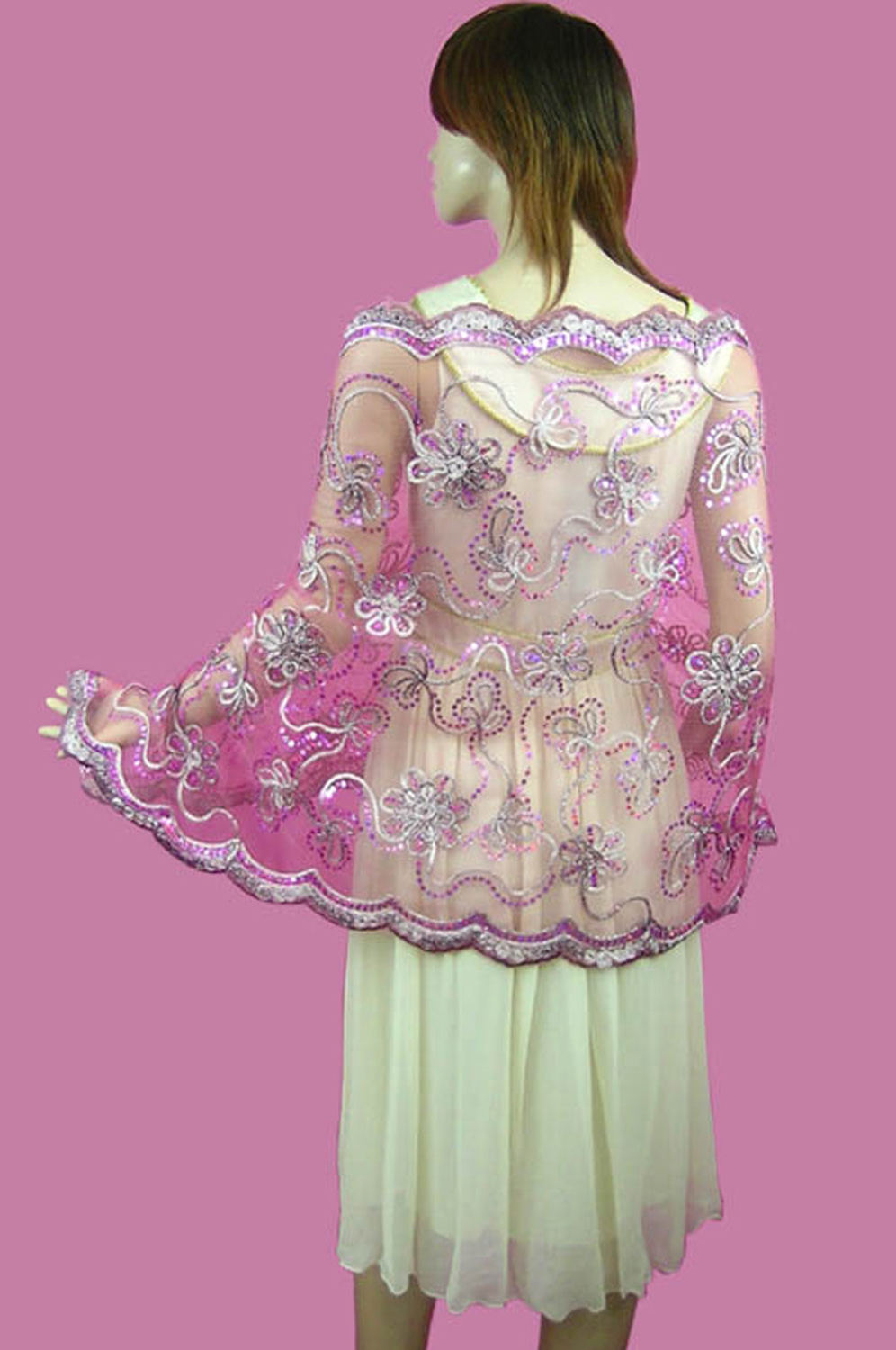 Pink Shawl/Wrap/Bolero