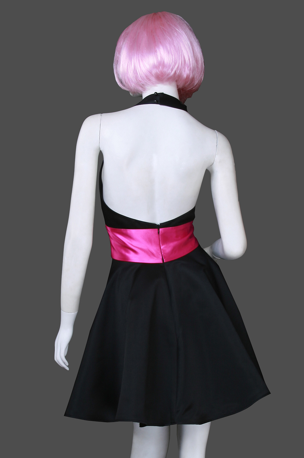 Halter Plunging V-neckline Evening Dress