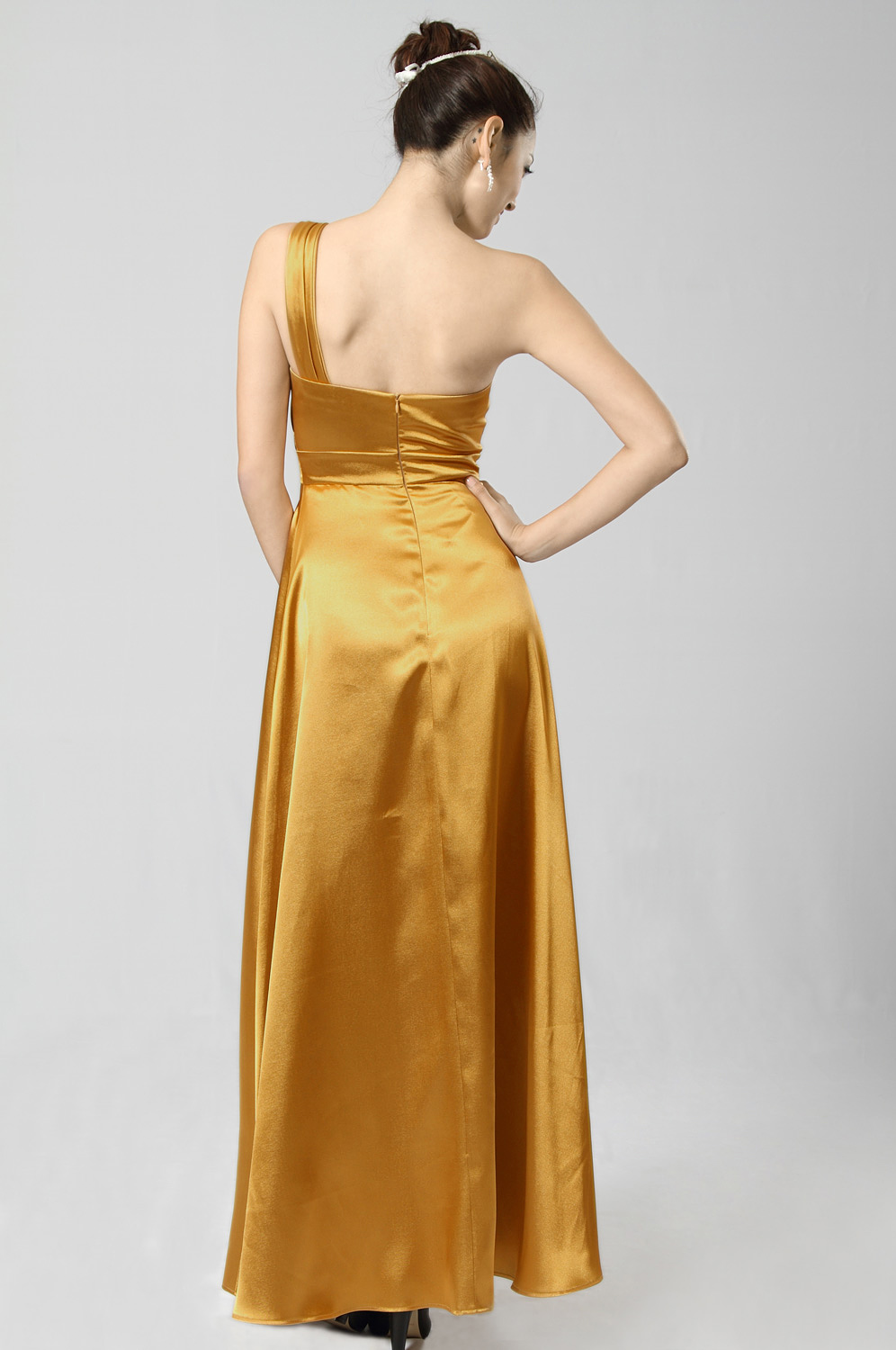Elegant Single Shoulder Evening Dress