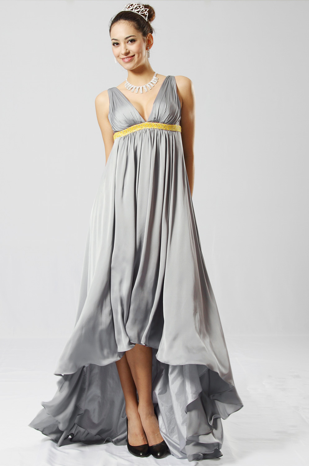 Fabulous Plunging V-Cut Evening Dress