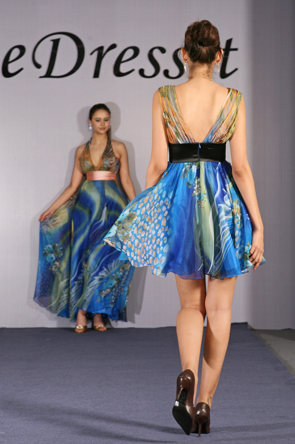 Cute Floral Party Cocktail Dress