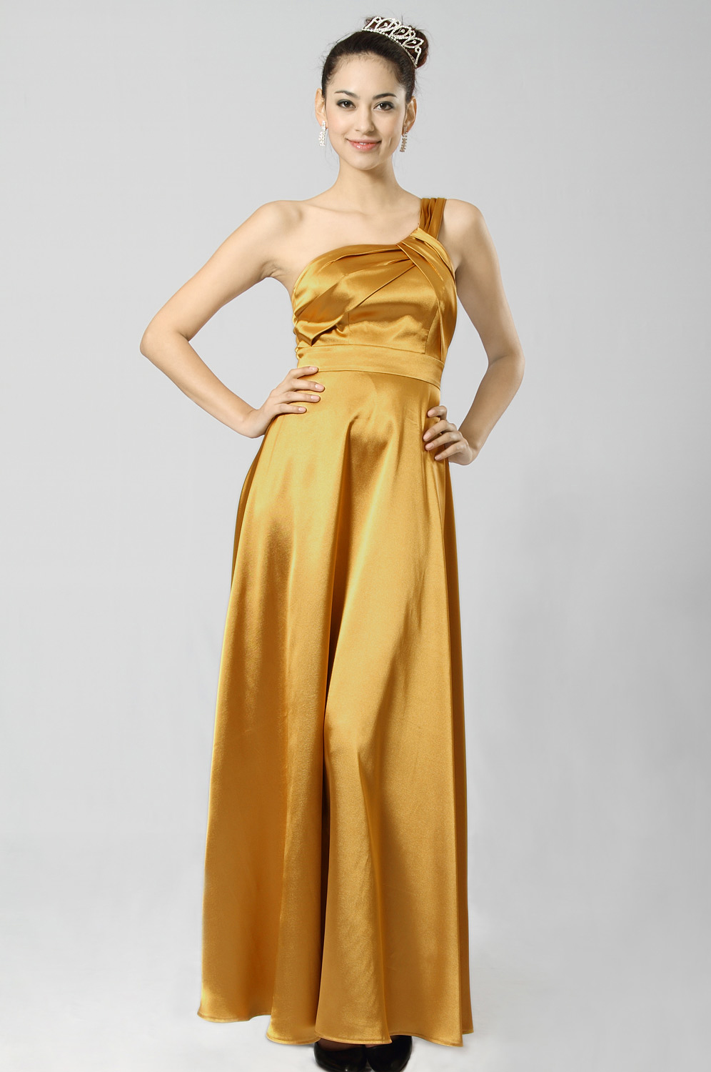 Elegant Single Shoulder Evening Dress