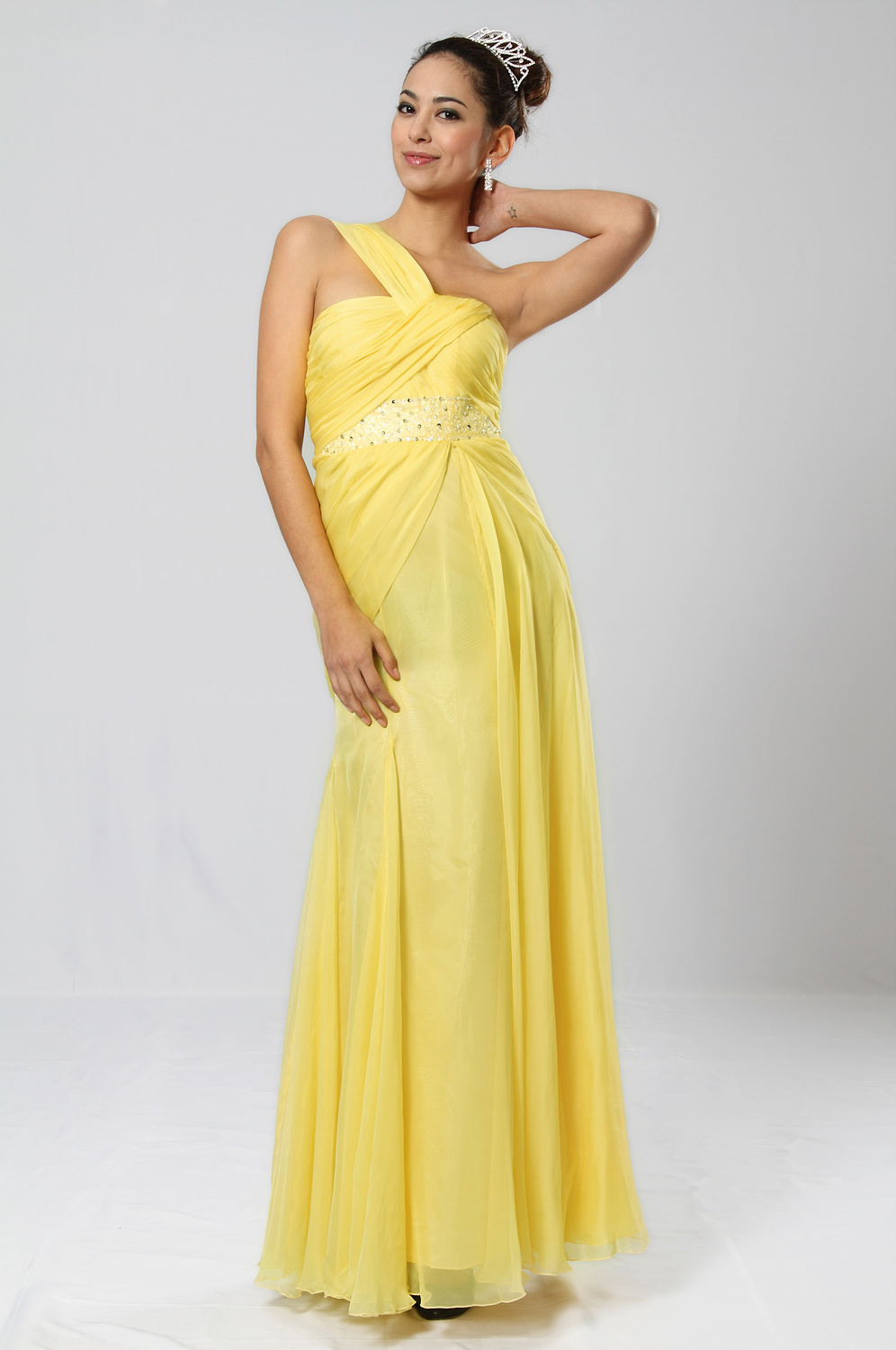 On sale !!  Celebrity Sexy yellow  Prom Gown Evening Dress