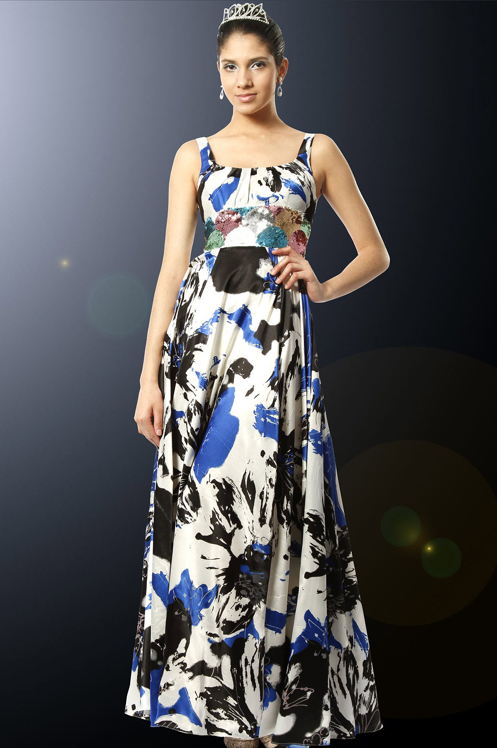 Charmante Ceinture Pleine de Paillettes Soiree Bal Robe