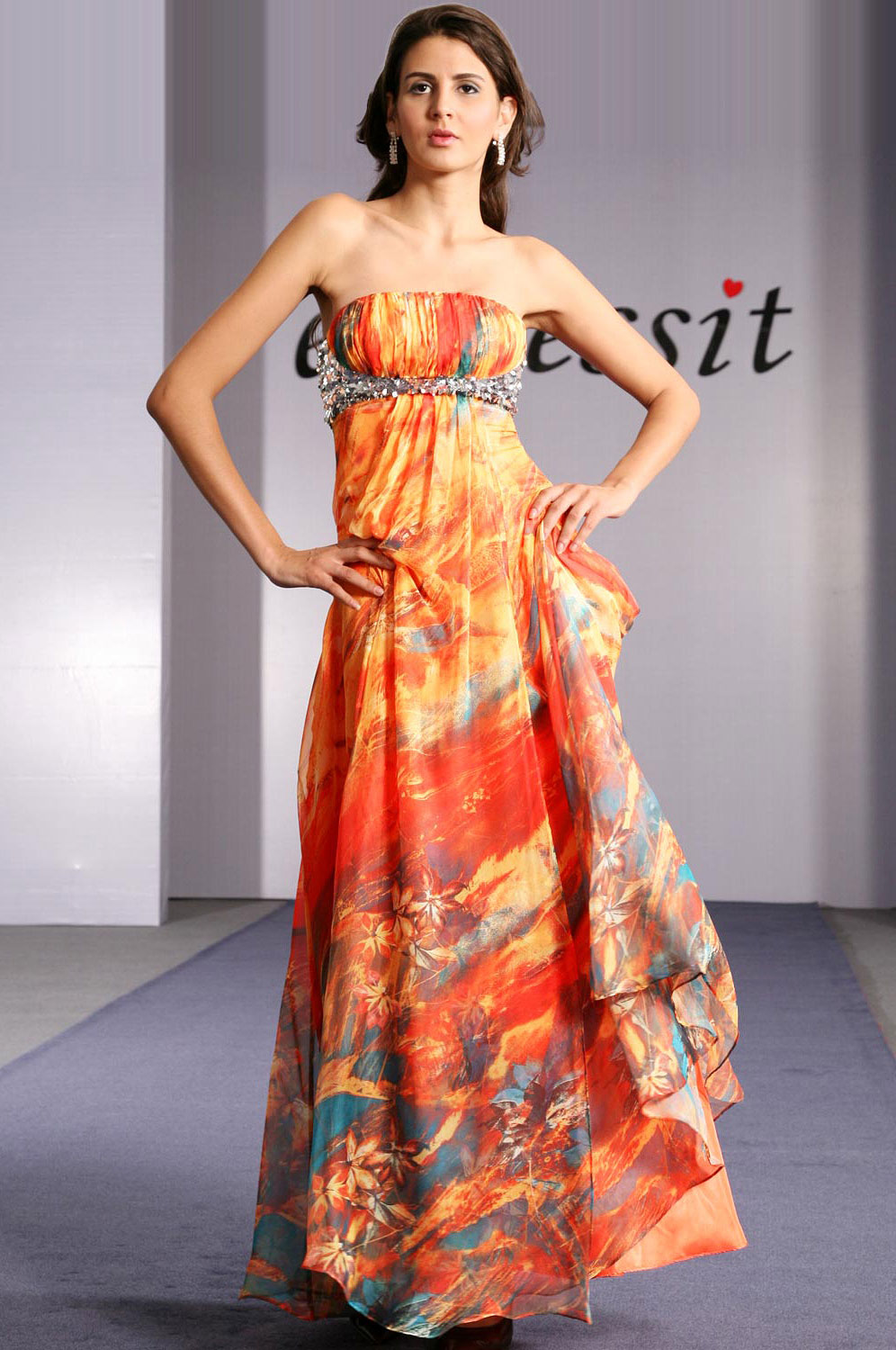 Charming Strapless Evening Dress