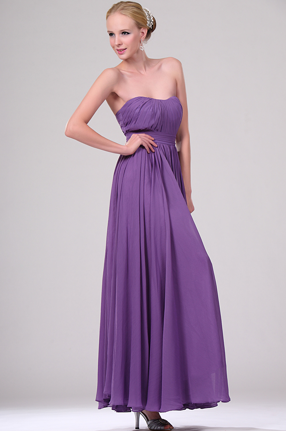 Purple Angelina Jolie Ball Gown Evening Dress
