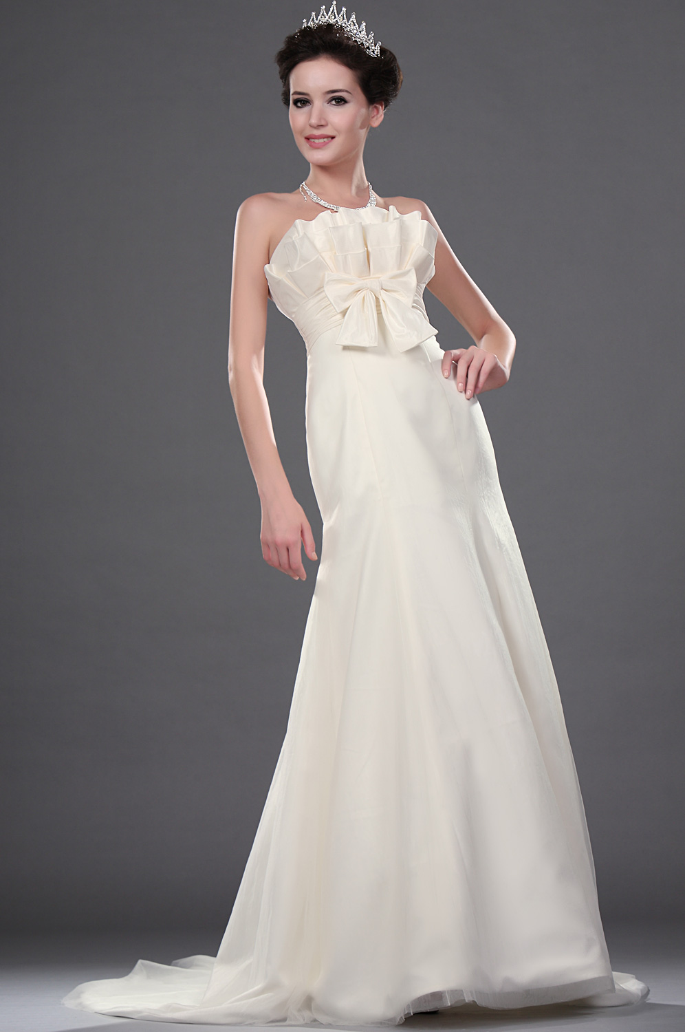 Strapless Robe de Mariee/Bal avec traine