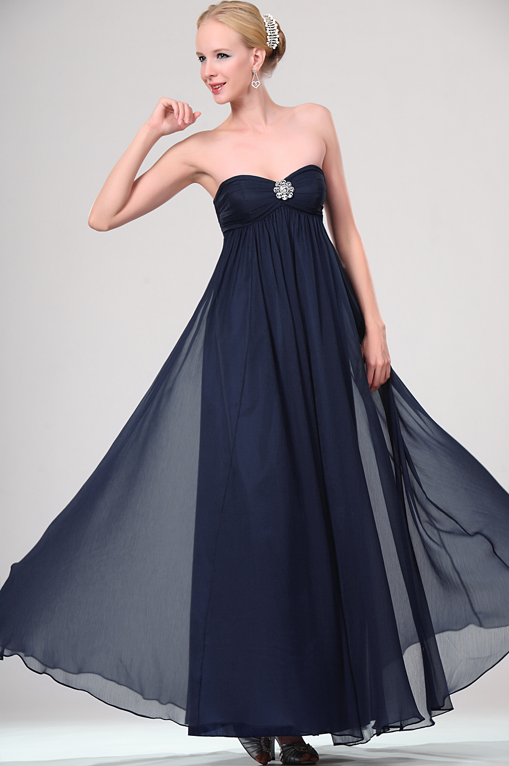 New Charming Strapless Evening Dress