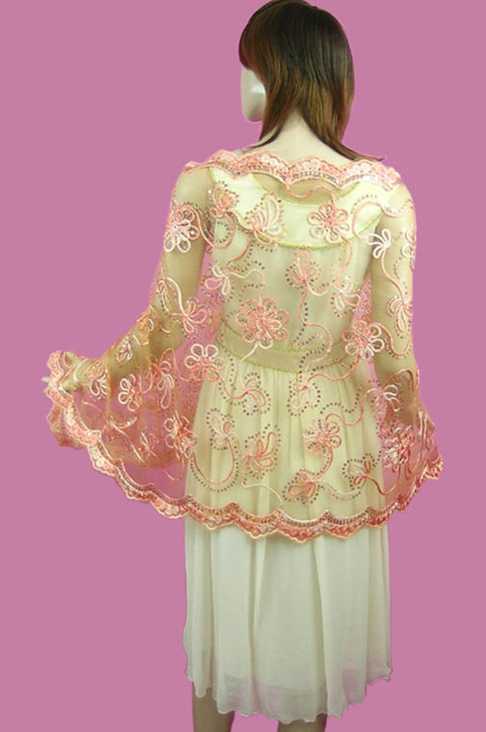 Orange Shawl/Wrap/Bolero