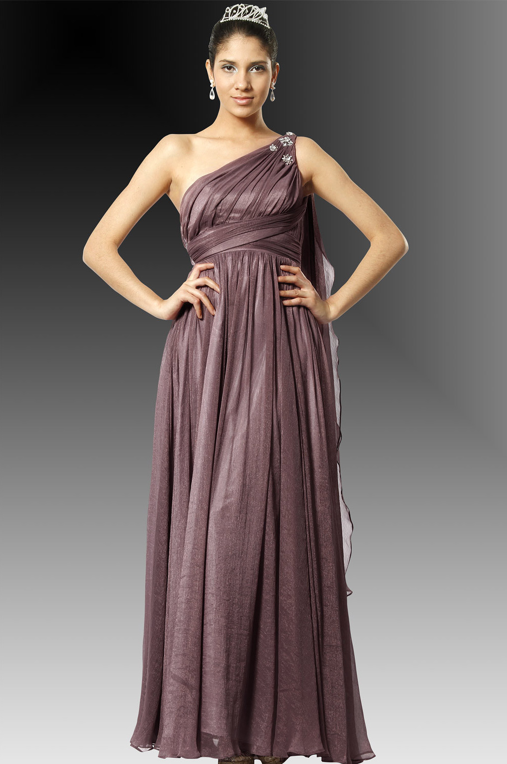 Elegant Ein-Schulter Träger Ballkleid