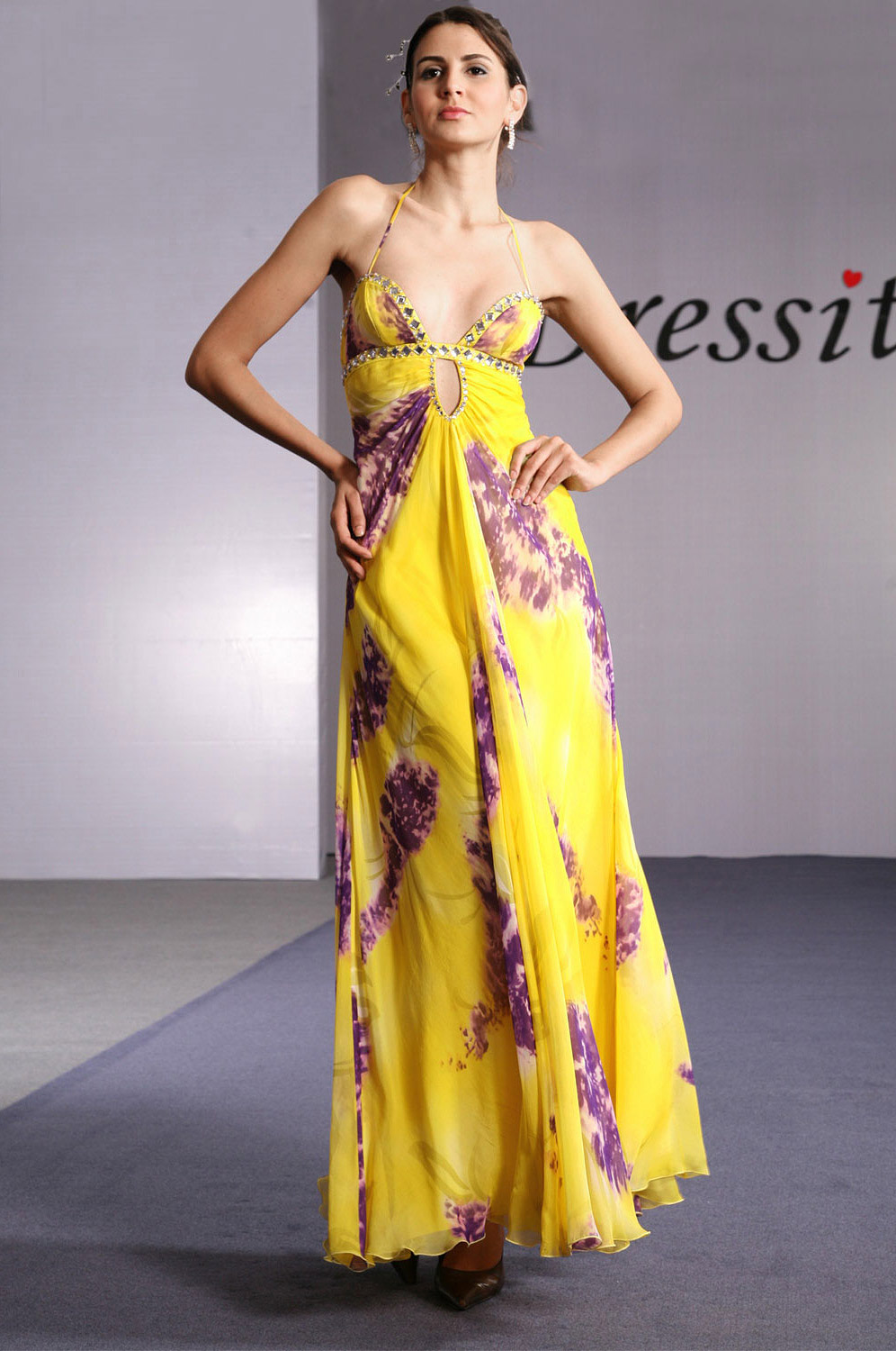 Charming 100% Real Silk Evening Prom Party Dresses