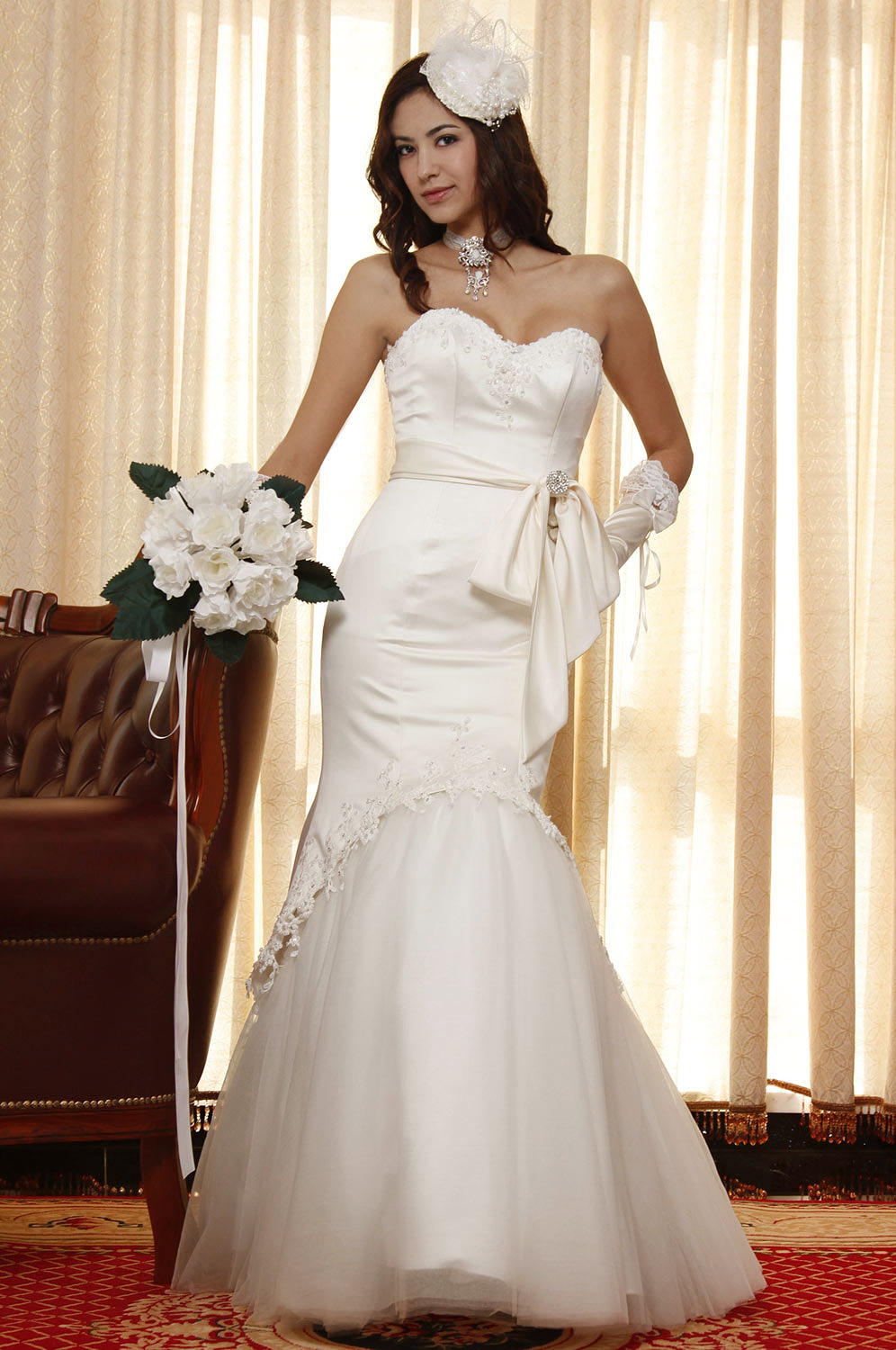 белое свадебное платье Русалка