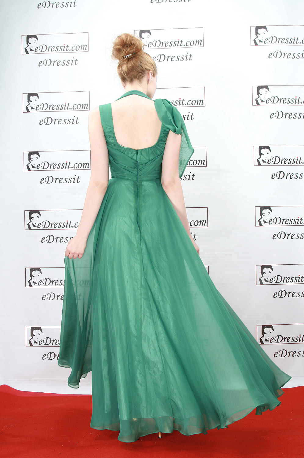 Green Ball Gown Party Evening Dress
