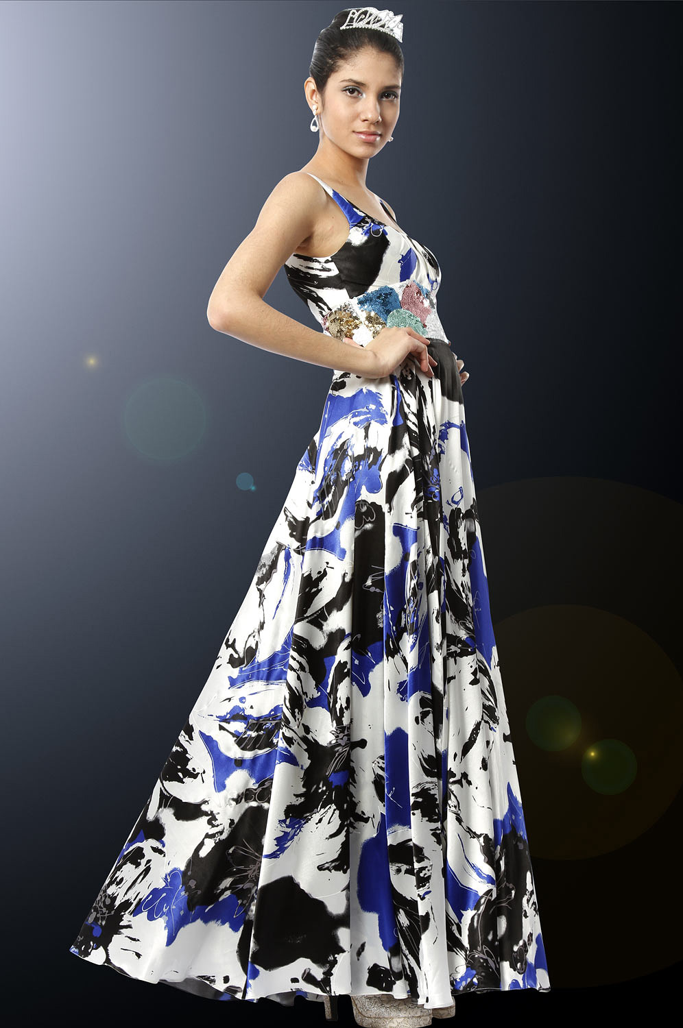 Charmante Ceinture Pleine de Paillettes Soiree Bal Robe