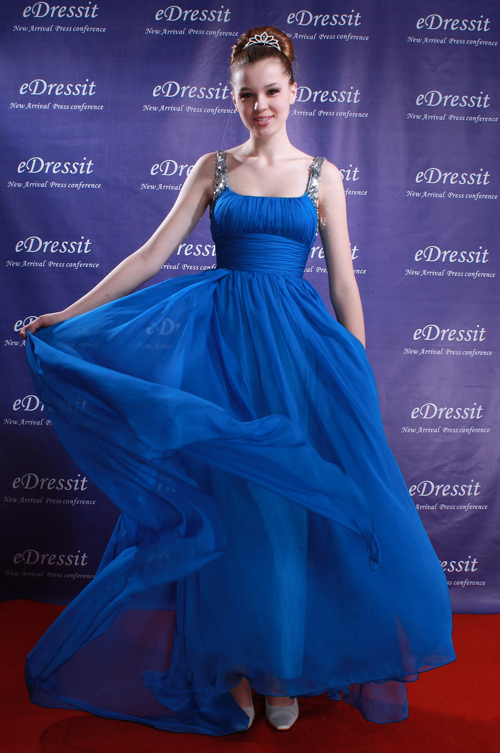 Blaues Elegantes Abendkleid Ballkleid