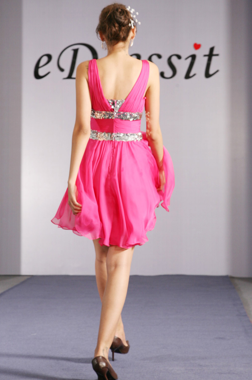 Elegant Herziges  Glanz Cocktailkleid