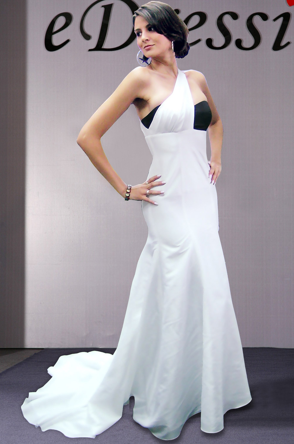 Ball/Party Robe de soirée Blanche et Noir