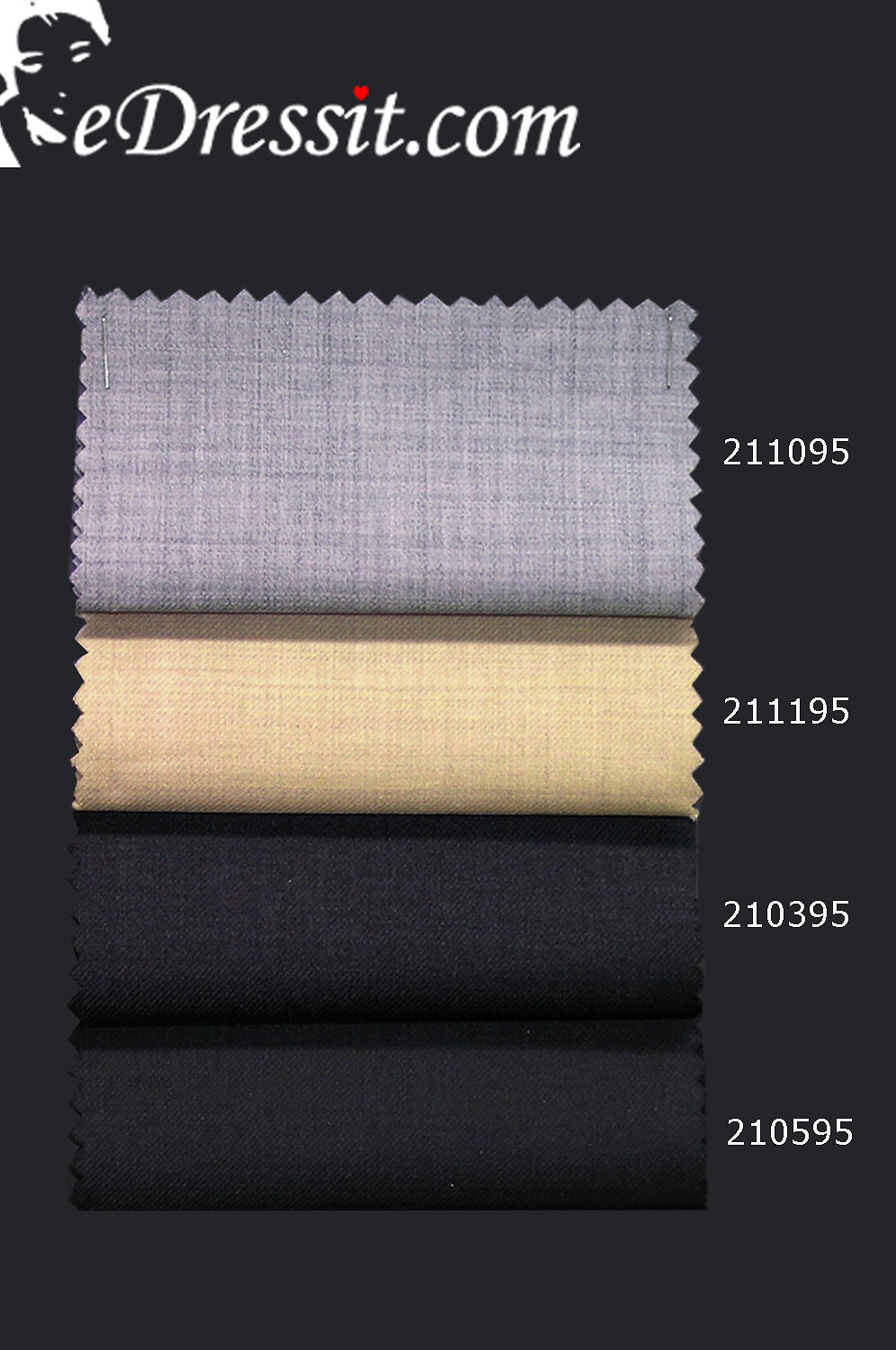 100% Wool Black Men Suits