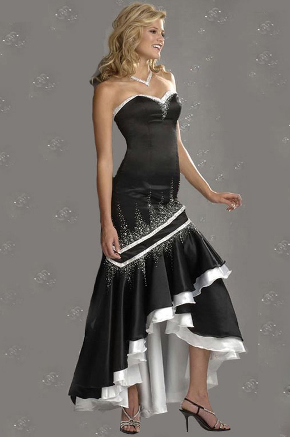 Elegante y Sexy Vestido Largo de Noche/Fiesta/Boda Negro