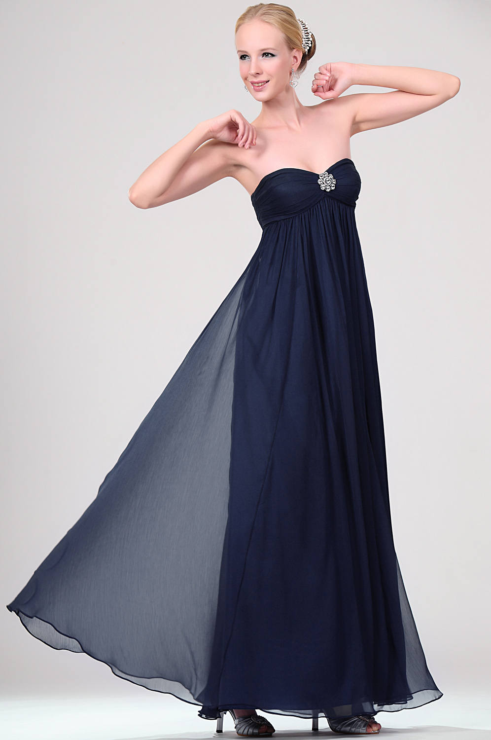 New Charming Strapless Evening Dress