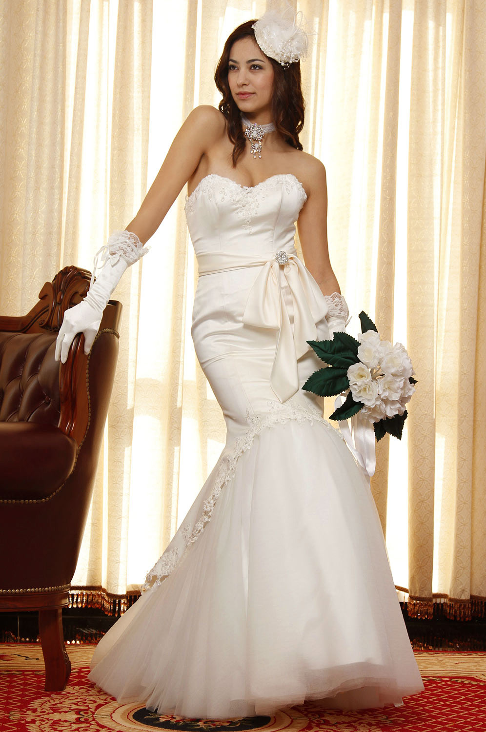 белое свадебное платье Русалка