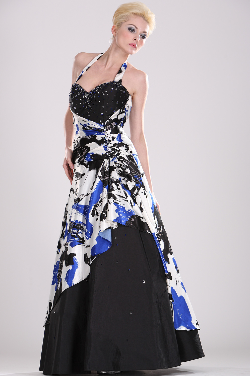 Stylish Halter Ball Gown