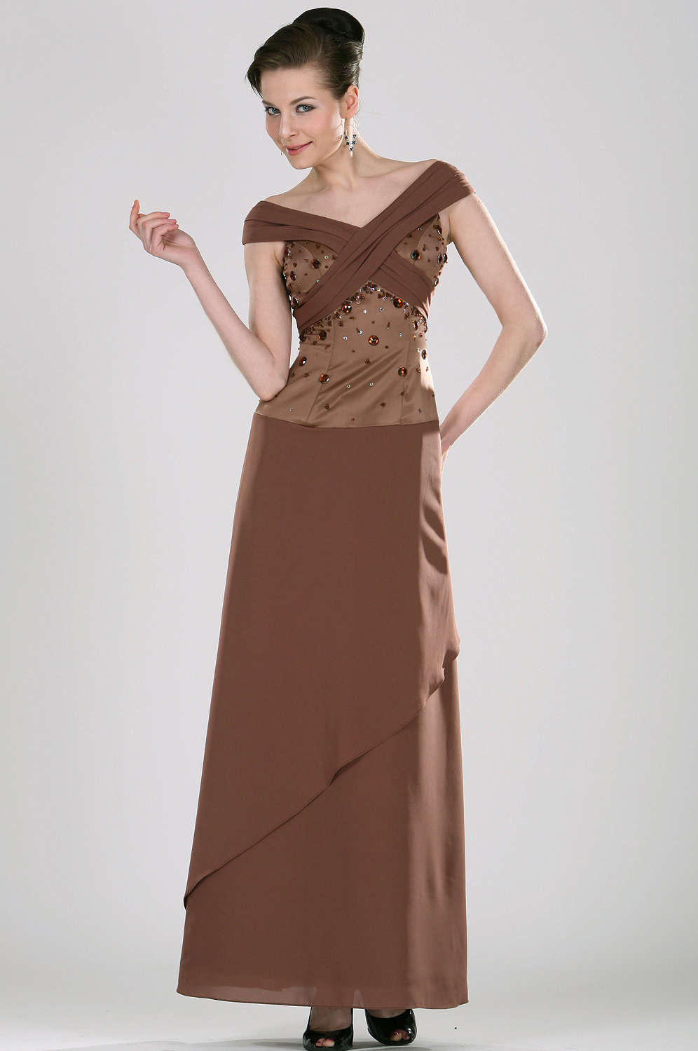 Nuevo vestido de Madre de la Novia Elegante