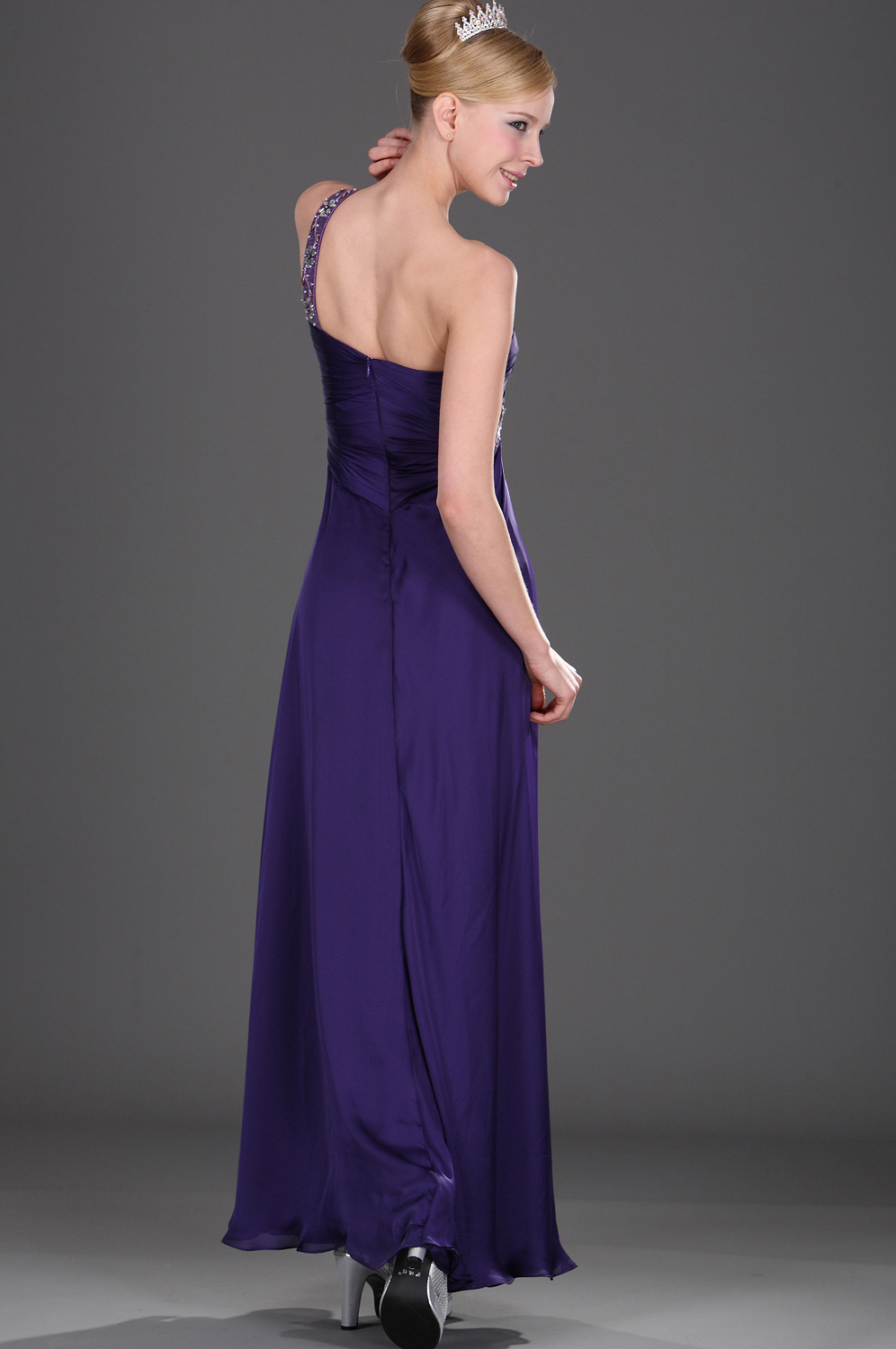 Elegant Single Shoulder Evening Dress
