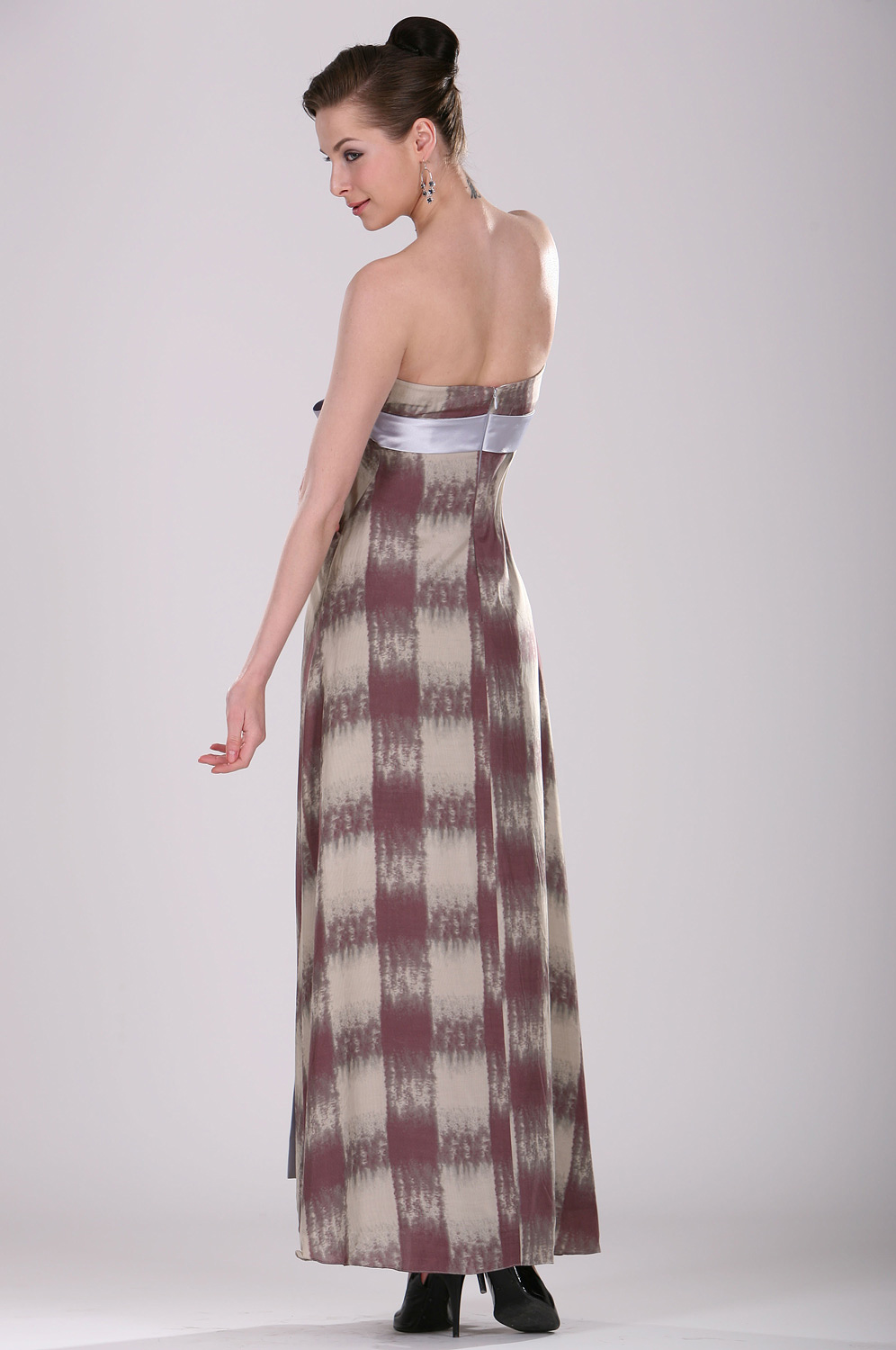 Elegant Strapless Imprimée Robe de Soiree