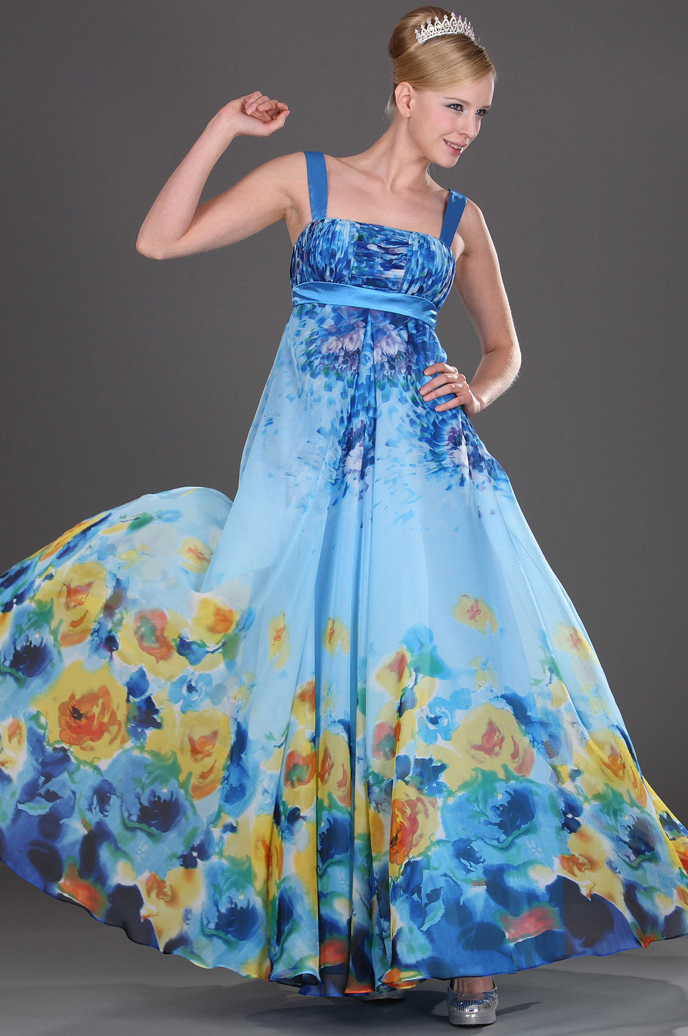 Floral  Robe de Soiree