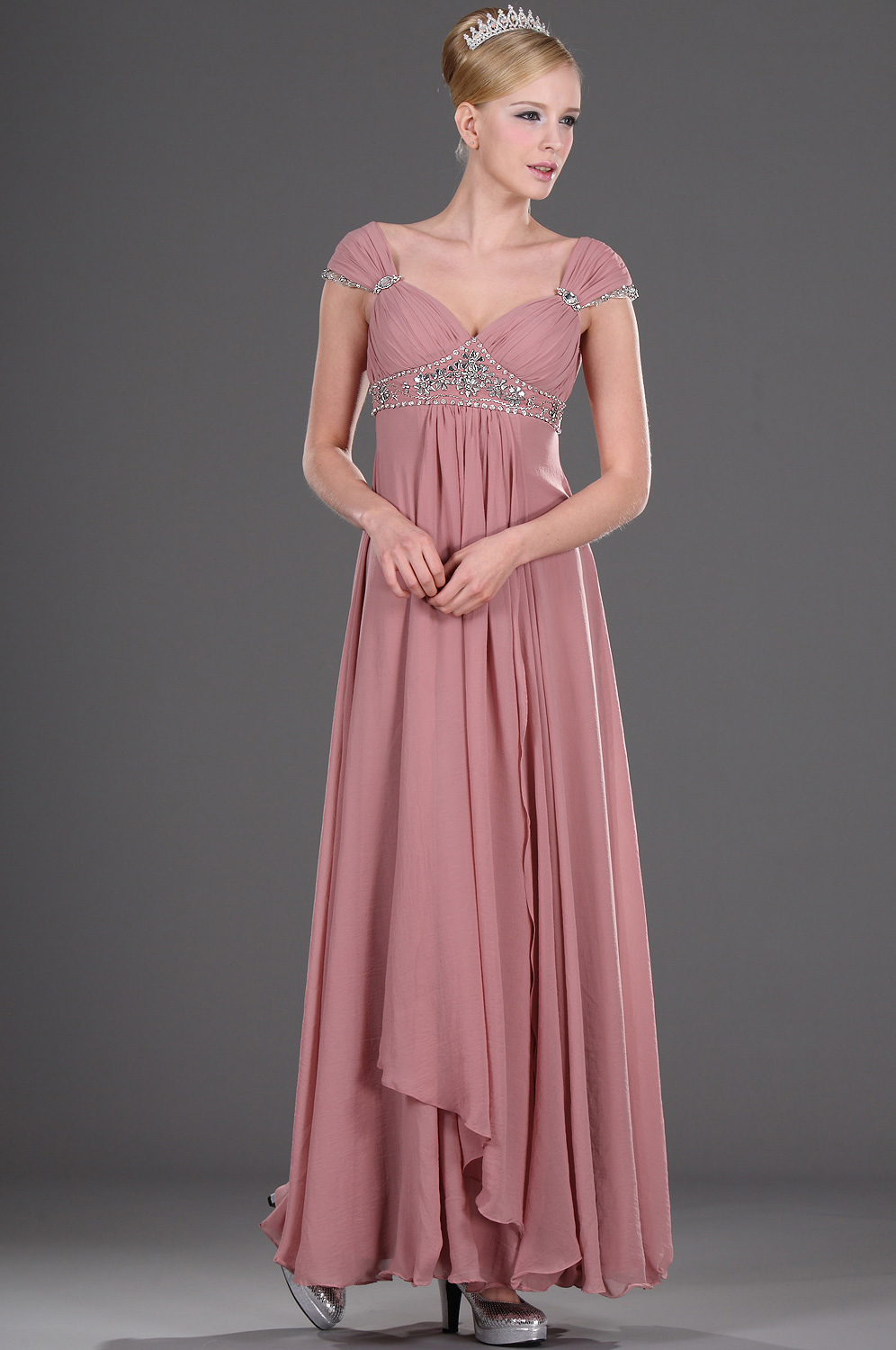 Shiny Off Shoulder Evening Dress