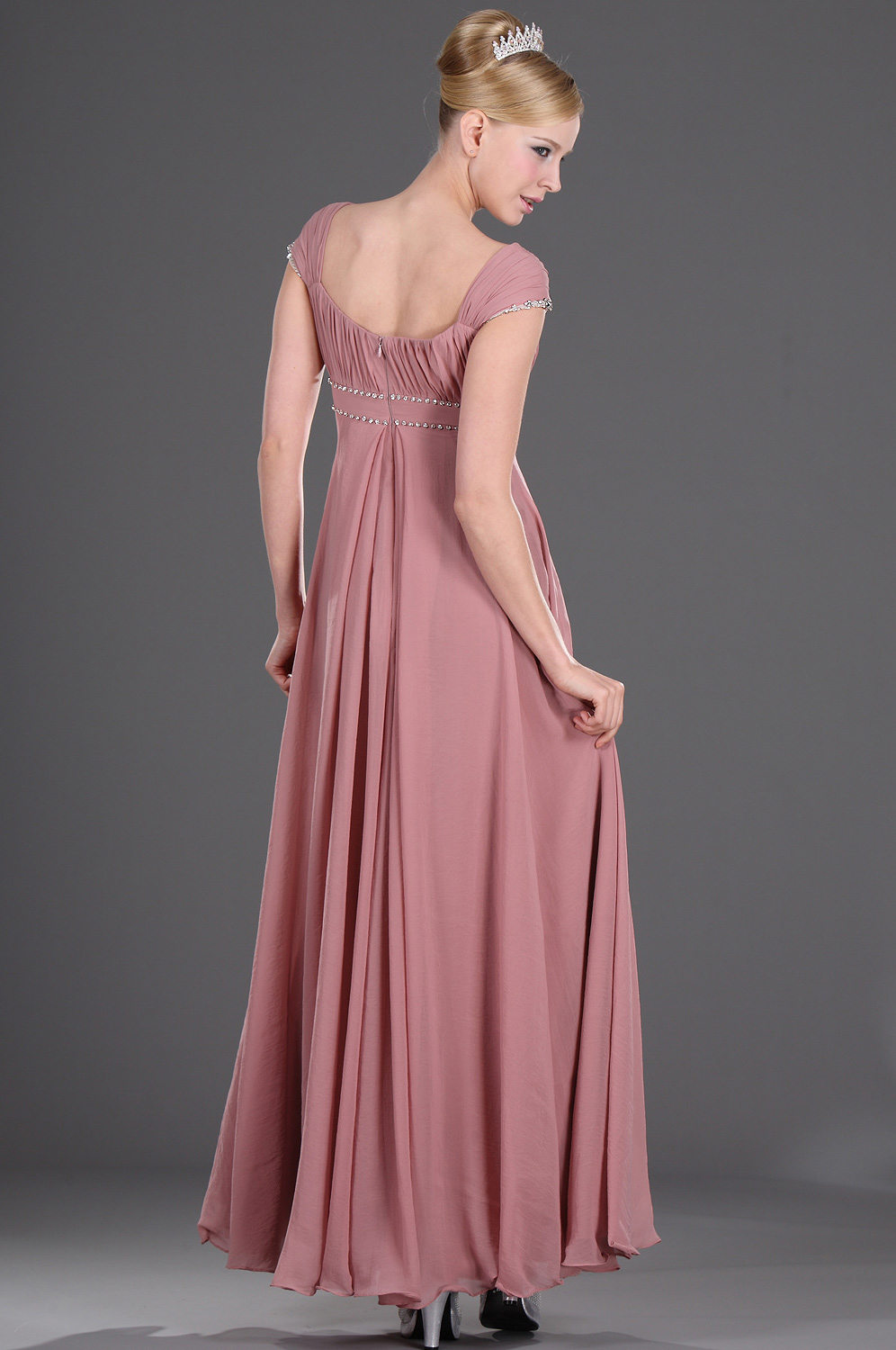 Shiny Off Shoulder Evening Dress