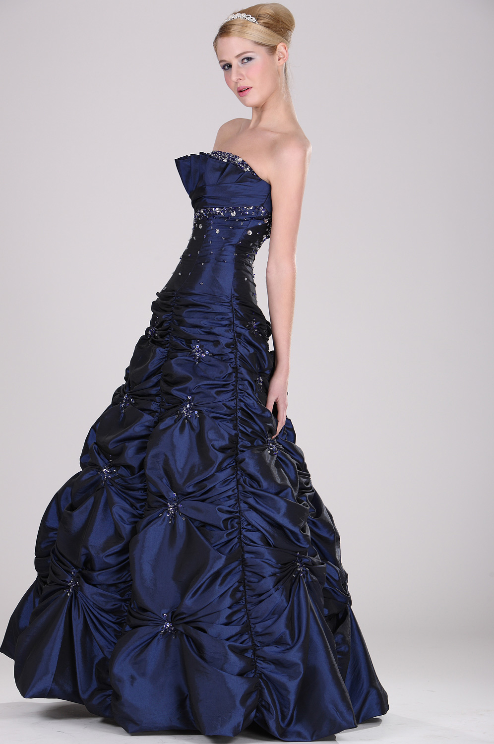 Vestido de Baile, de Lujo ,Azul