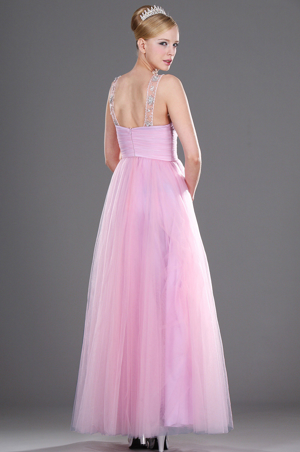 Träger  Perlen scharmant Abendkleid