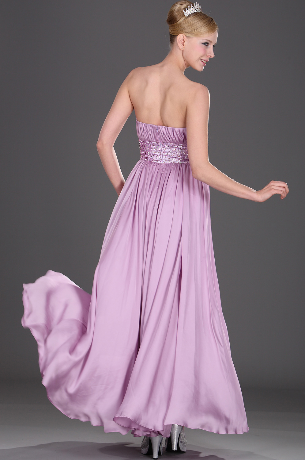 Attractive Strapless Evening Dress