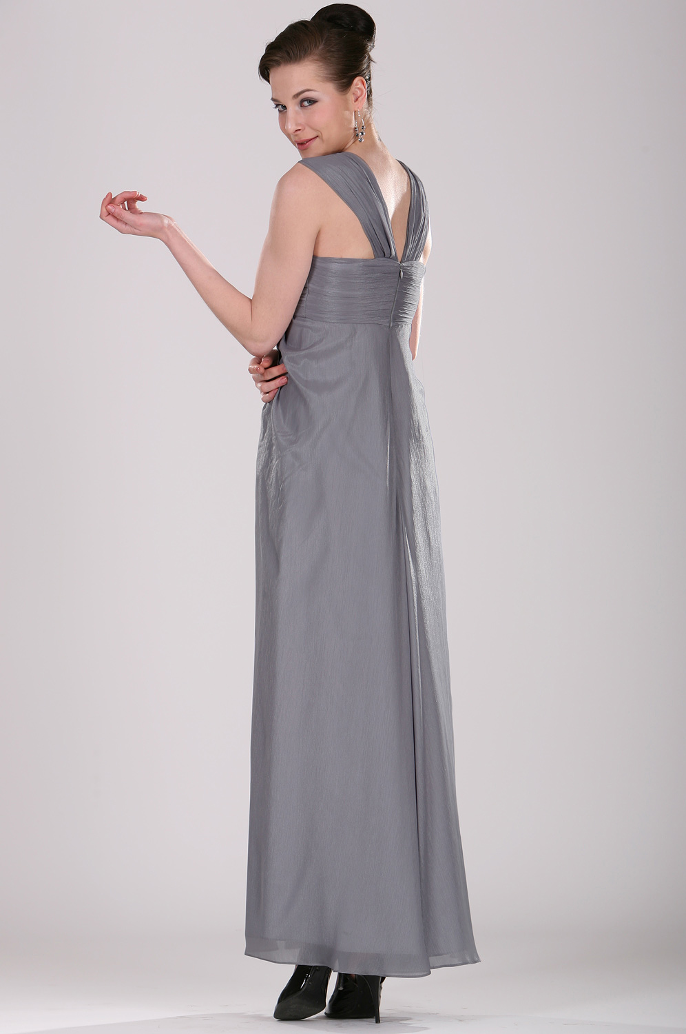 Träger  tiefer V-Schnitt  Abendkleid