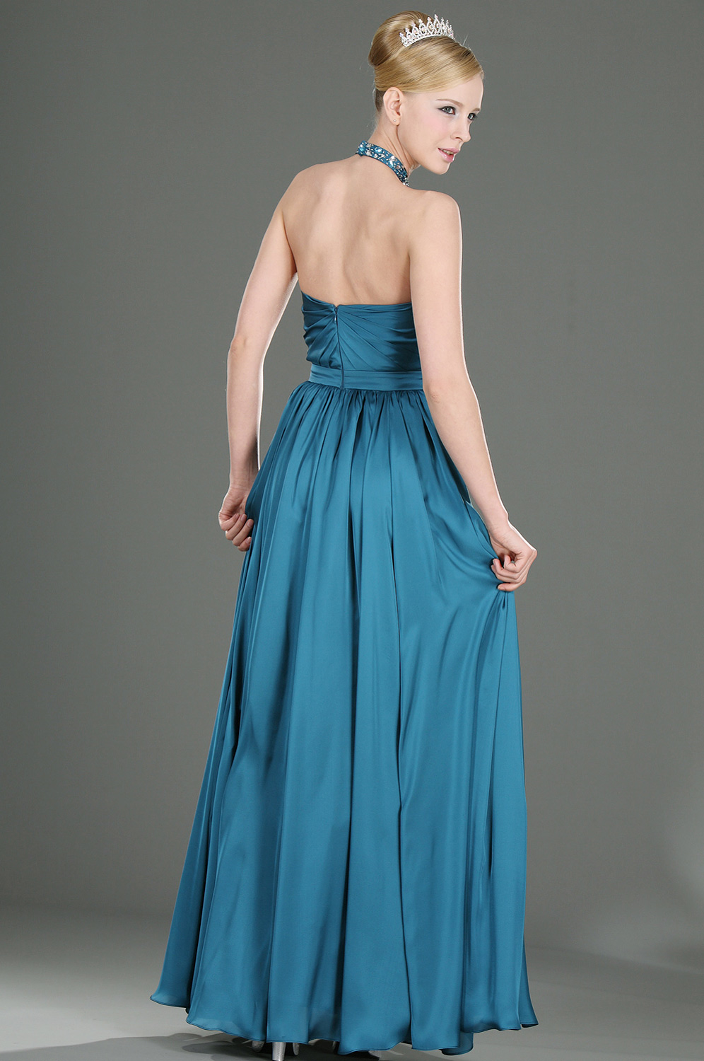 Halter leuchtend  Perlen  Sexy  Abendkleid